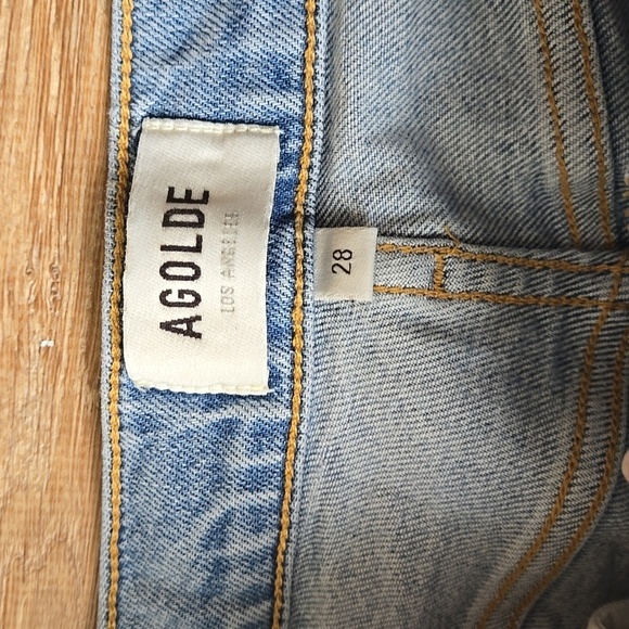 AGOLDE Sophie Blue Skinny Jeans with Distressed Knees Sz 28 - Picture 5 of 11